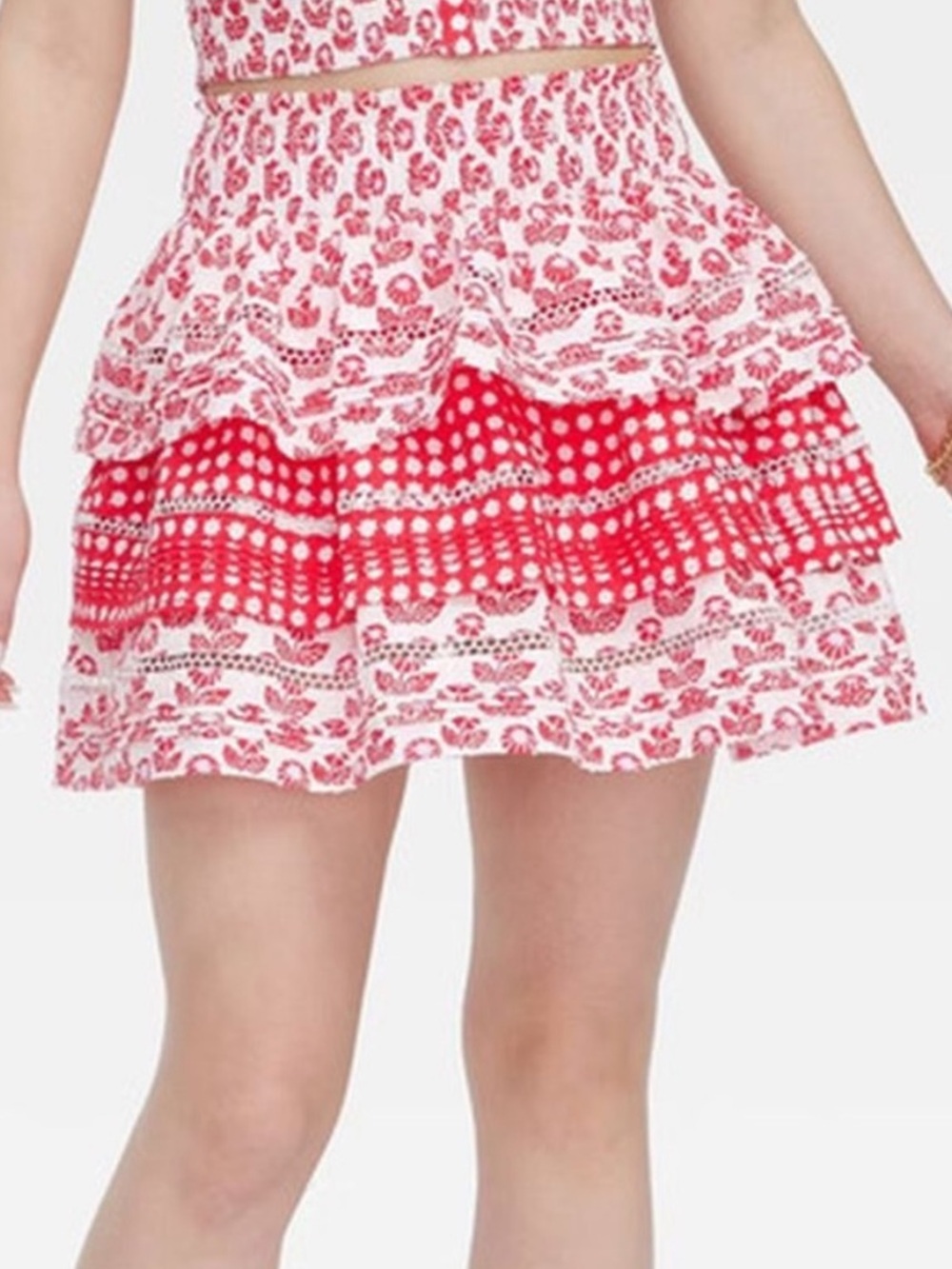 Roller Rabbit x Target Tiered Mini Skirt, Size L